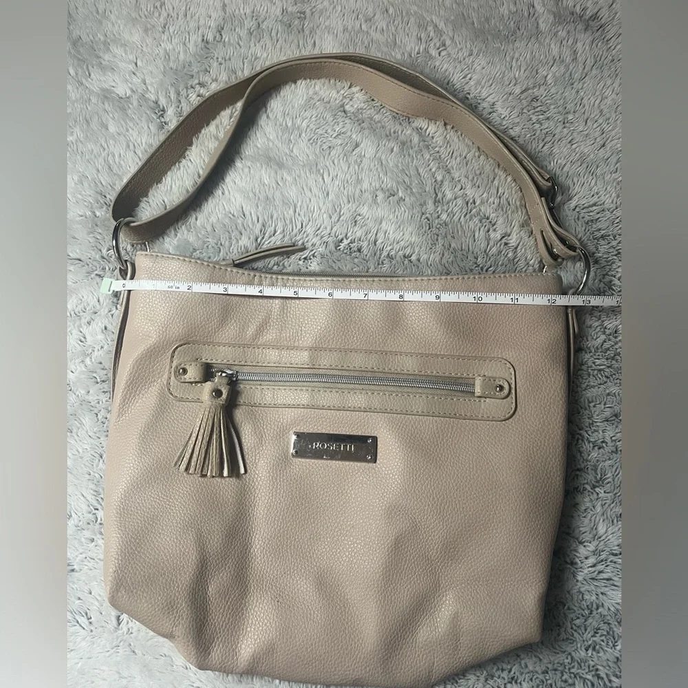 Rosetti‎ Women's Tan Handbag Purse Tassel Shoulder or Crossbody